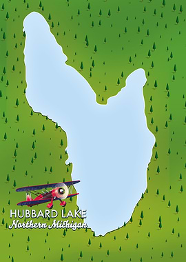 Hubbard lake map