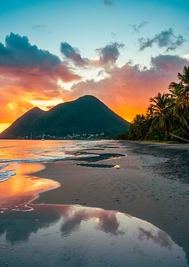 Sunset at Diamant