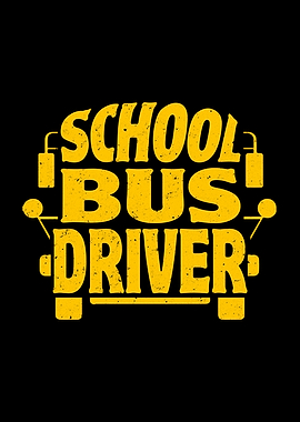 Vintage School Bus Driver