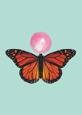 bubblegum animal butterfly