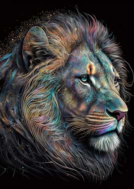 Colourful Cosmic Lion