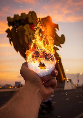 Burning Lensball