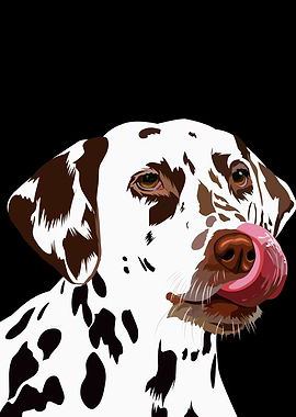 Dalmatian dog in vector