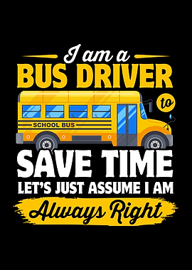 Vintage School Bus Driver