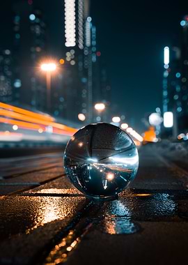 Lensball and light trails