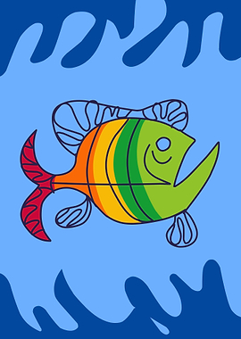 illustration fish sea