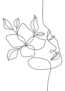 Large woman floral head