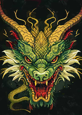 Japanese dragon head