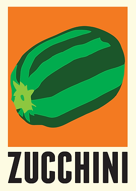 Minimal Zucchini Poster