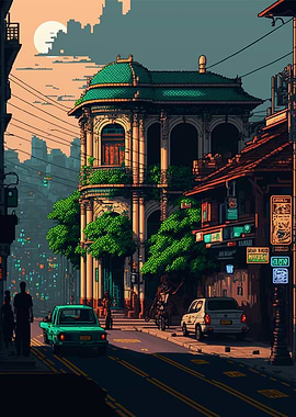 Bangalore Pixel art