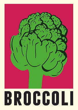 Minimal Broccoli Poster