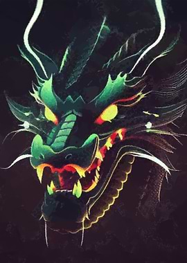 Japanese dragon head