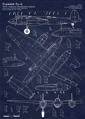 Tupolev Tu2 Blueprint