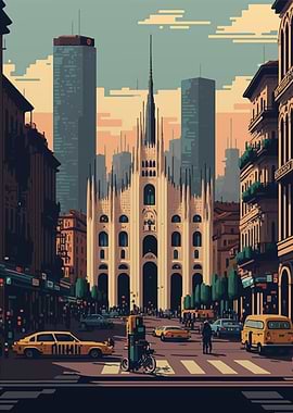 Milan Pixel art