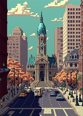 Philadelphia Pixel art