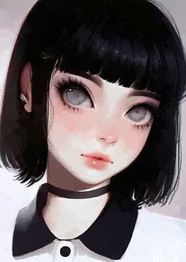 Anime girl portrait