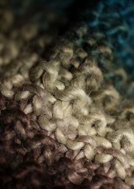 Hand made old scarf macro