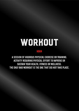 workout definition poster