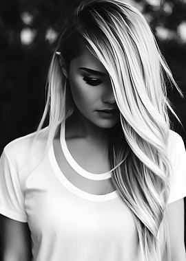 Girl in a white Tshirt