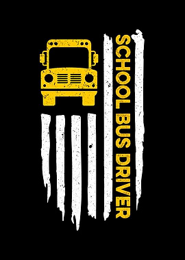 Vintage School Bus Driver