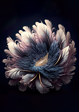 Flower made out of feather