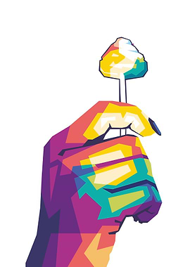 Candy Holding Popart