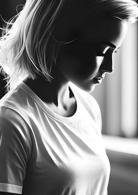 Girl in a white Tshirt