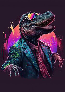 psychedelic crocodile