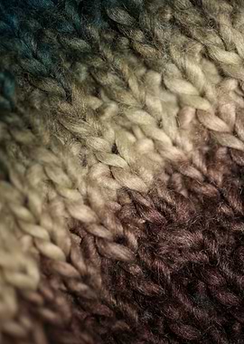 Hand made old scarf macro