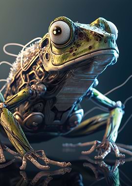 A cyborg frog