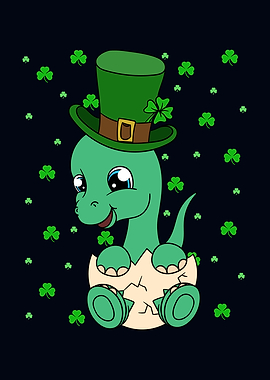 Dinosaur St Patricks Day