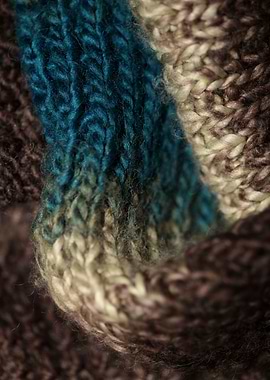 Hand made old scarf macro