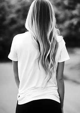 Girl in a white Tshirt