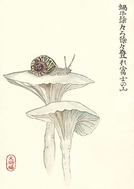 Zen Painting of Snail