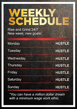 weekly schedule to success