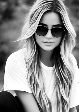 Girl in a white Tshirt