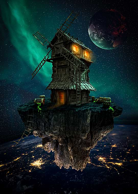 Lonely mill in space