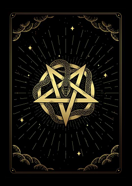Tarot the snake pentagram