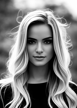 Girl in a black Tshirt