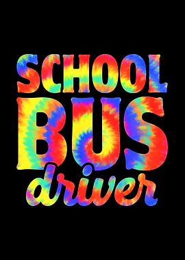 School Driver Tie Dye Cute