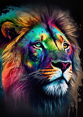 Color Splash Lion