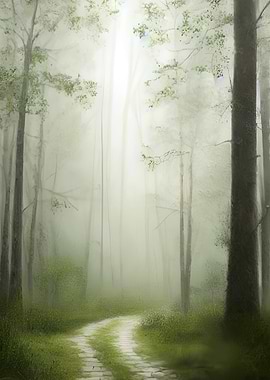 Foggy Forest Nature