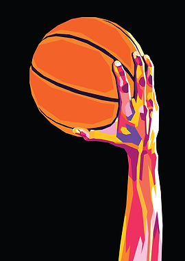 basketball pop art poster