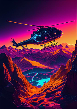 Synthwave Helicopter 12