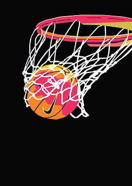 basketball pop art poster
