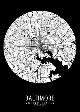 Baltimore City Map Moon