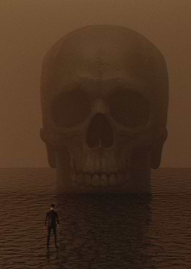 Ocean with Skull