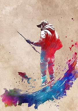 Fishing sport art