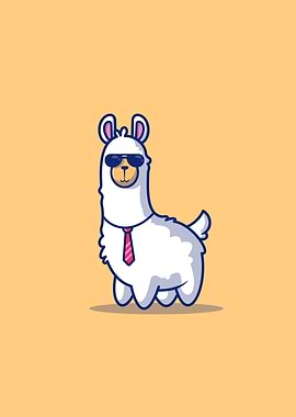 Cute Business Llama