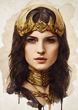 Watercolor Medieval Queen